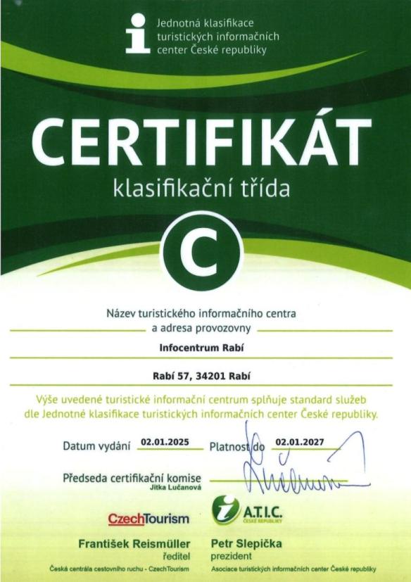Certifikát TIC. Certifikát TIC.